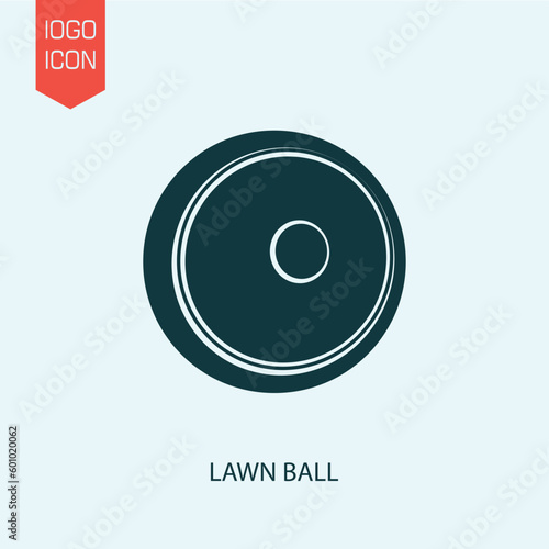 lawn ball design vector icon flat isolated illustration