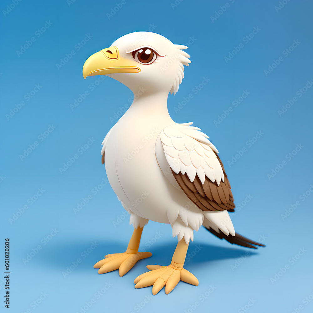 Cartoon character cute eagle. Generative AI Cartoon character cute eagle. Generative AI