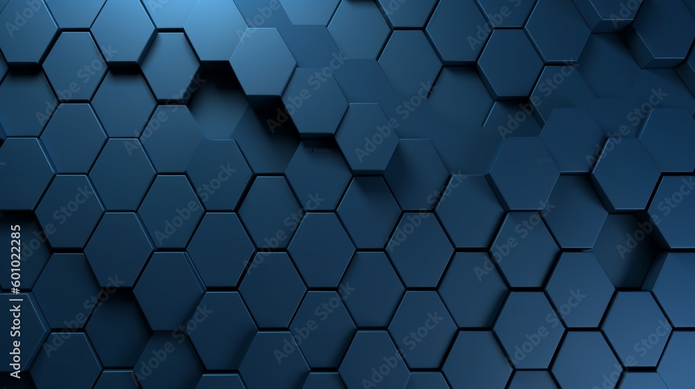 Hexagonal Dark Blue Navy Background Texture