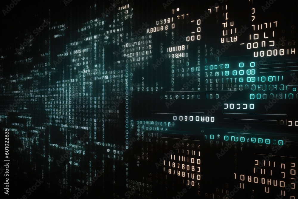 Abstract binary code background. Technology and science concept Abstract binary code background. Technology and science concept