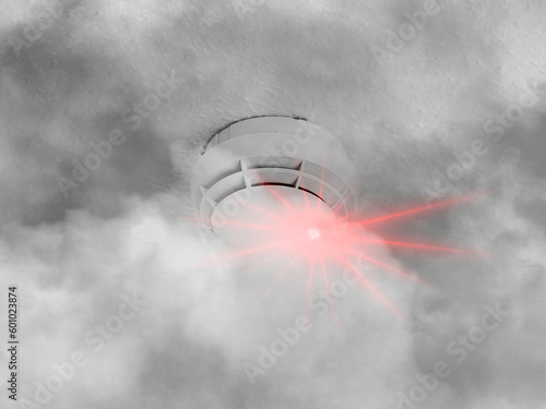 Es brennt - Rauchwarnmelder signalisiert Brand