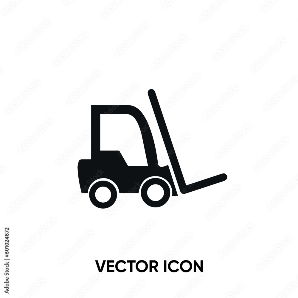 Forklift vector icon. Modern, simple flat vector illustration for website or mobile app. Forklift delivery symbol, logo illustration. Pixel perfect vector graphics	