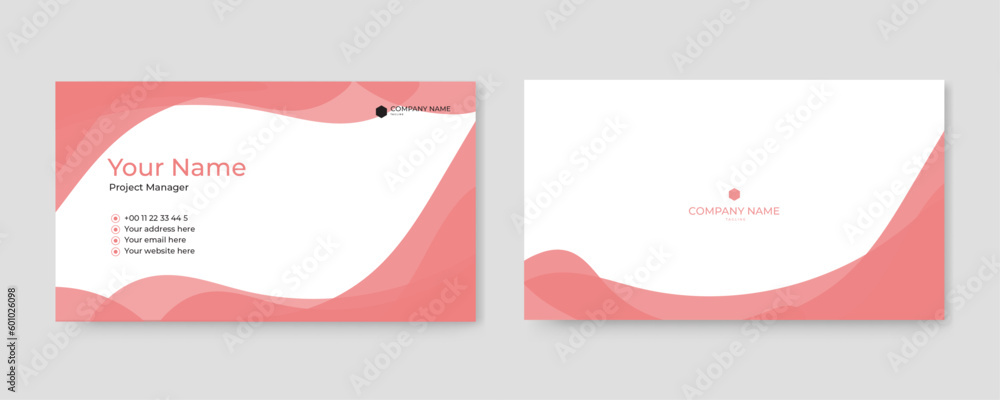 Minimalist Business Card. Vector illustration for corporate identity