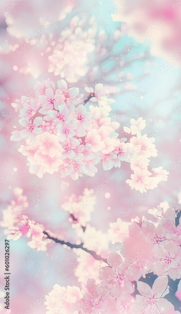 Beautiful delicate flowers for wallpaper background. Digital art. Generative Ai Beautiful delicate flowers for wallpaper background. Digital art. Generative Ai