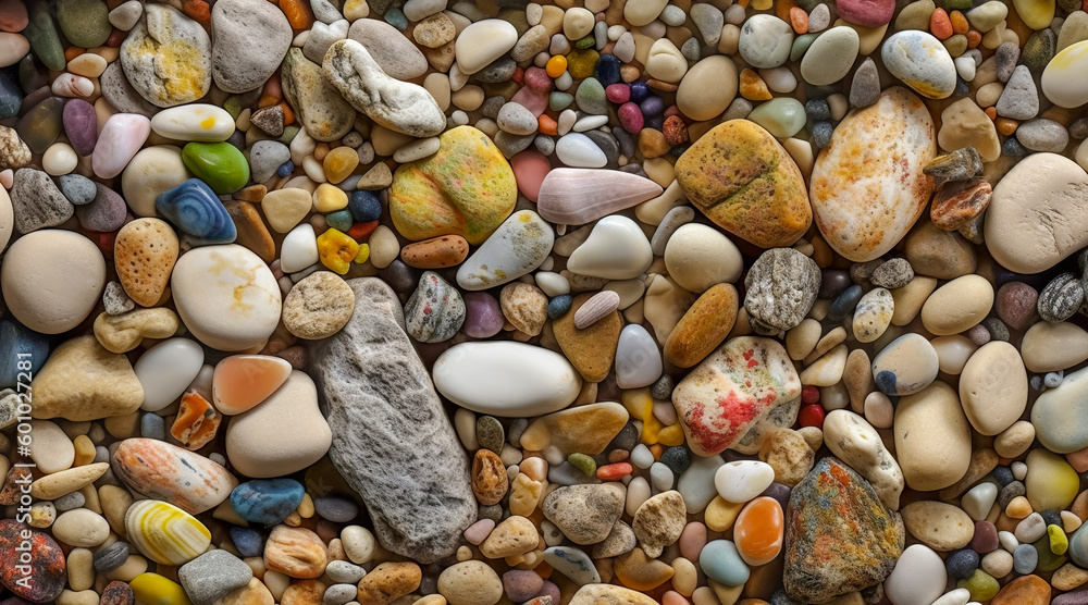 Sea stones background. nature pattern concept. Generative AI