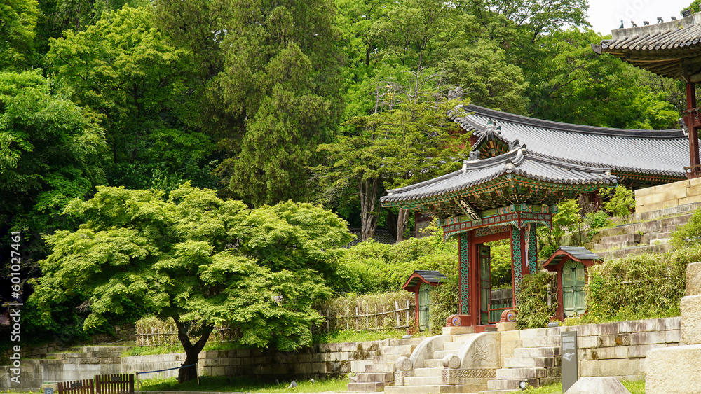 A pavilion sponsored by Changdeokgung Palace, a cultural property of Korea A pavilion sponsored by Changdeokgung Palace, a cultural property of Korea
