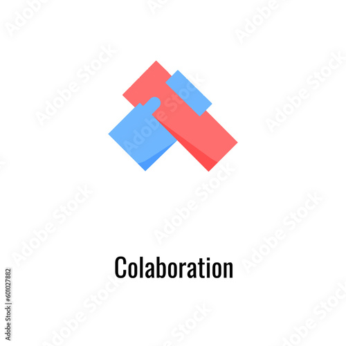 Colaboration line icon. Business outline icon. photo