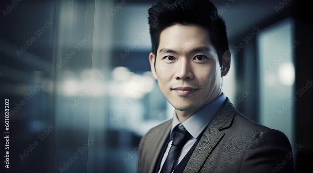 A fictional person. Confident South Eastern Asian Businessman in Office A fictional person. Confident South Eastern Asian Businessman in Office