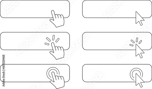 Set od web search bars with cursor