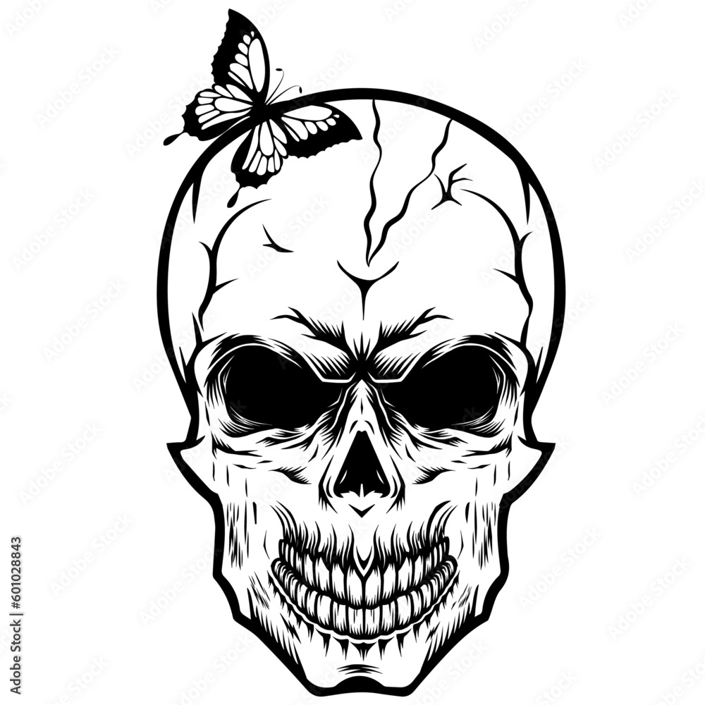 Fototapeta premium skull svg, Vector illustration
