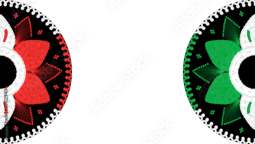 White background with two mariachi hats