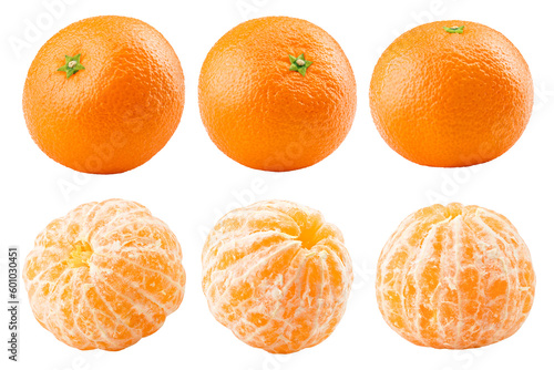 Quadro su tela mandarin, tangerine, isolated on white background, full depth of field