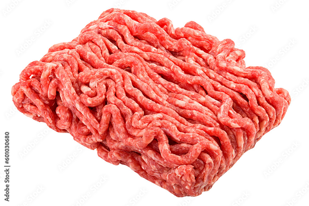 minced meat, pork, beef, forcemeat, isolated on white background, full depth of field minced meat, pork, beef, forcemeat, isolated on white background, full depth of field