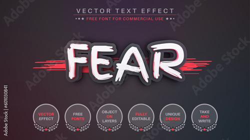 Blood Fear - Editable Text Effect, Font Style