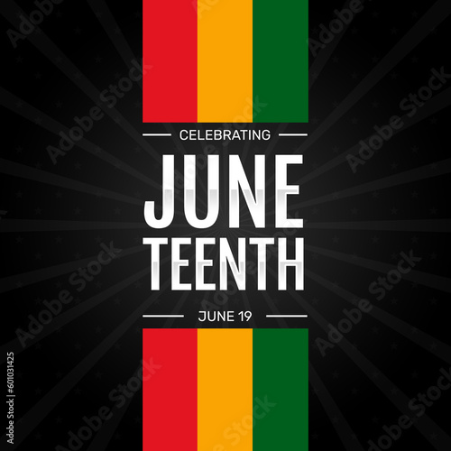 Juneteenth Freedom Day celebration Background Design. Banner, Poster, Greeting Card Illustration