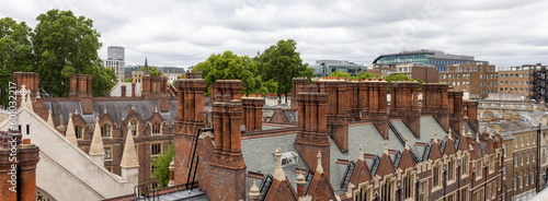 Rooftop level panorama of London from Chancery Lane area looking west