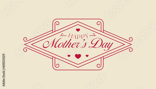 Vintage Happy Mother's Day Celebration Card