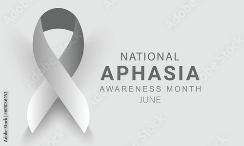 National Aphasia awareness month june. background, banner, card, poster, template. Vector illustration.