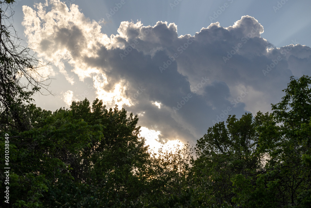 Pretty cloudy skies with the sun popping through