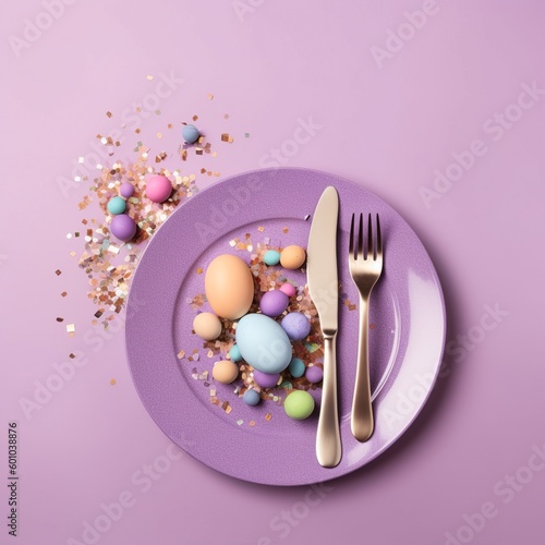 easter eggs on a plate