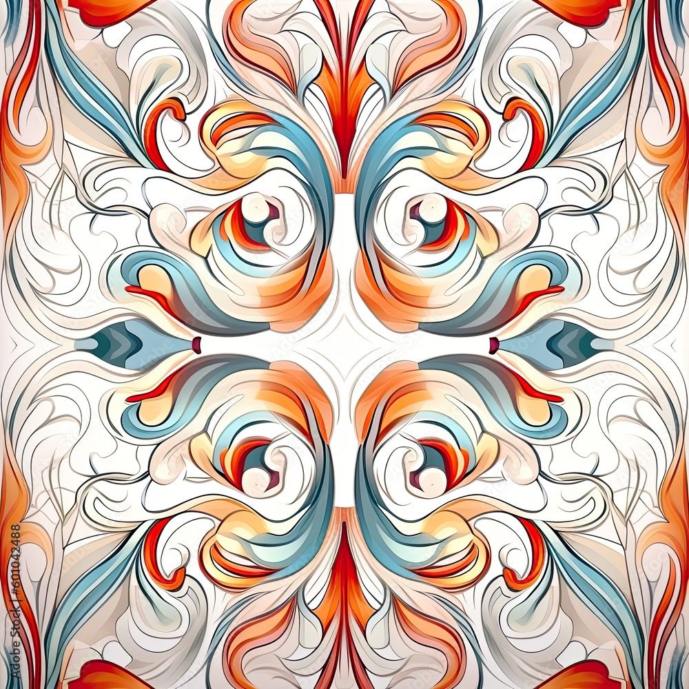 Fototapeta premium Abstract Pattern, Generative AI Illustration