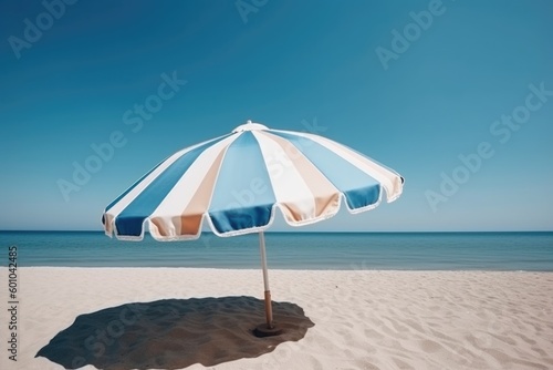  umbrella on the beach, ai generative © nataliya_ua