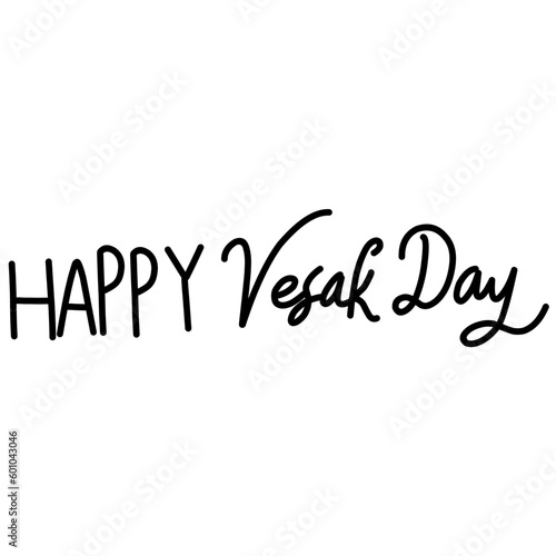 Happy Vesak Day Lettering