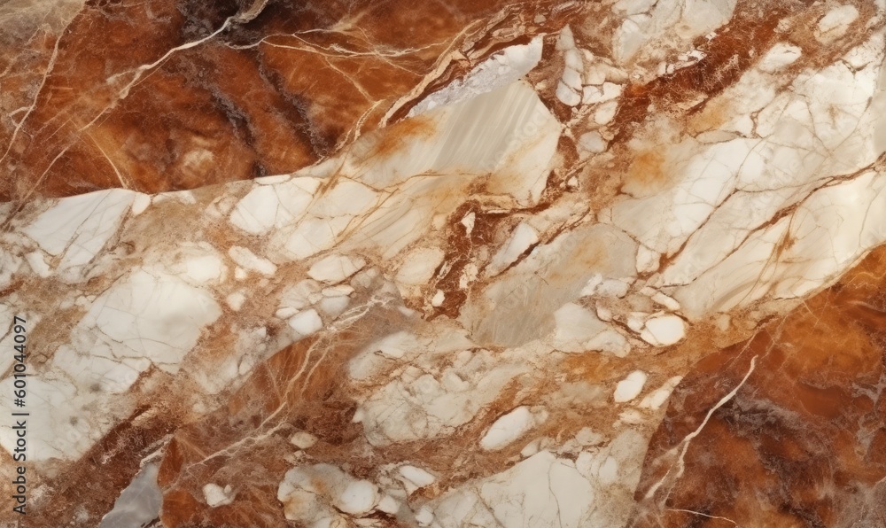 Fototapeta premium Marble texture background with high resolution, brown color, generative AI