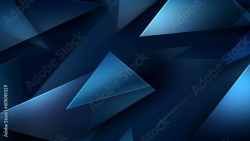 Dark blue modern background for design. Geometric shape. Triangles, diagonal lines. Gradient. Abstract. Shape envelope. Symbol. Letter, message, mail. Connection communication concept