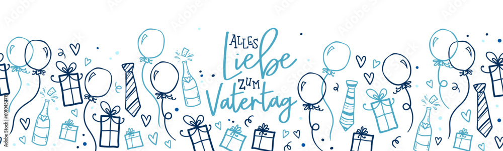 Cute Father's Day design with german text 