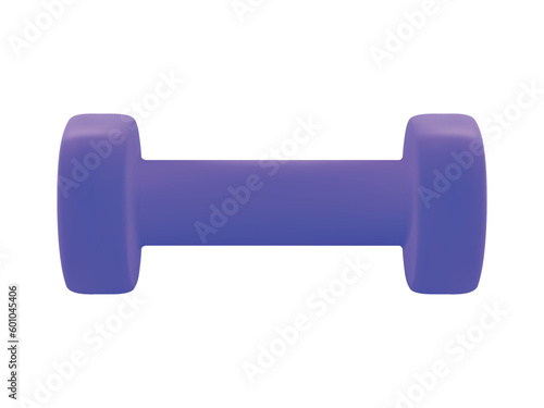 realistic blue dumbbell for fitness equipment