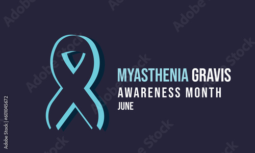 Myasthenia Gravis awareness month june. background, banner, card, poster, template. Vector illustration.