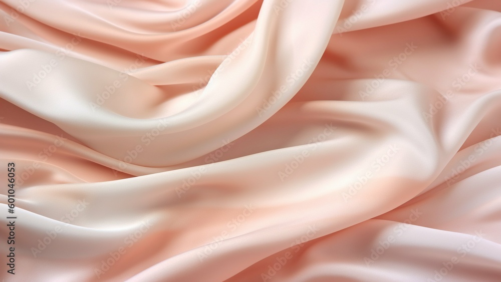 Light pale tender peach pink beige white silk satin fabric. Elegant luxury abstract background for design. Color gradient. Lines. Curtain. Drapery. Soft folds. Gentle. Template. Baby birthday, newborn Light pale tender peach pink beige white silk satin fabric. Elegant luxury abstract background for design. Color gradient. Lines. Curtain. Drapery. Soft folds. Gentle. Template. Baby birthday, newborn