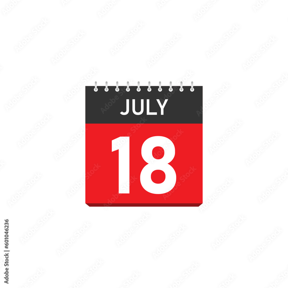 July 18 Concept Design. Vector Illustration. July 18 Concept Design. Vector Illustration.