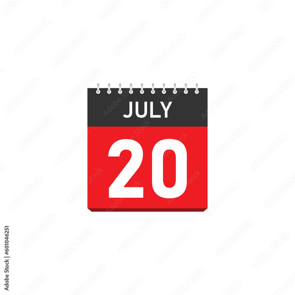 July 20 Concept Design. Vector Illustration. July 20 Concept Design. Vector Illustration.