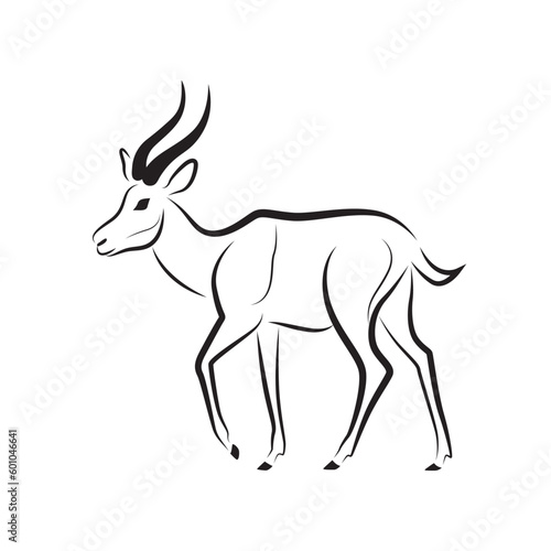 Deer or buck icon vector isolated on white. Stag deer.