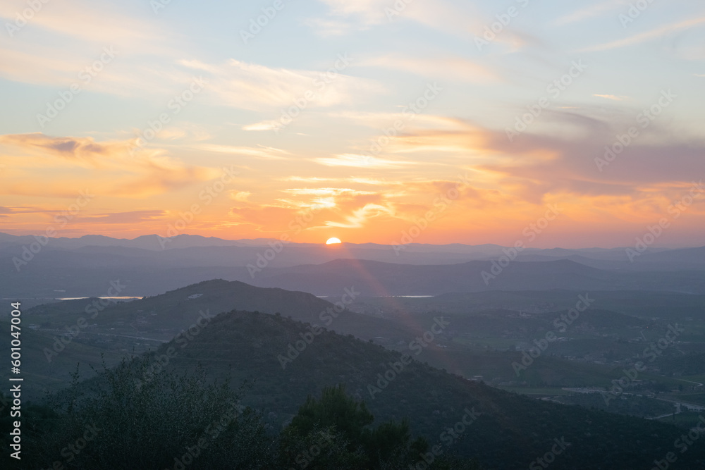 Fototapeta premium sunset over the mountains