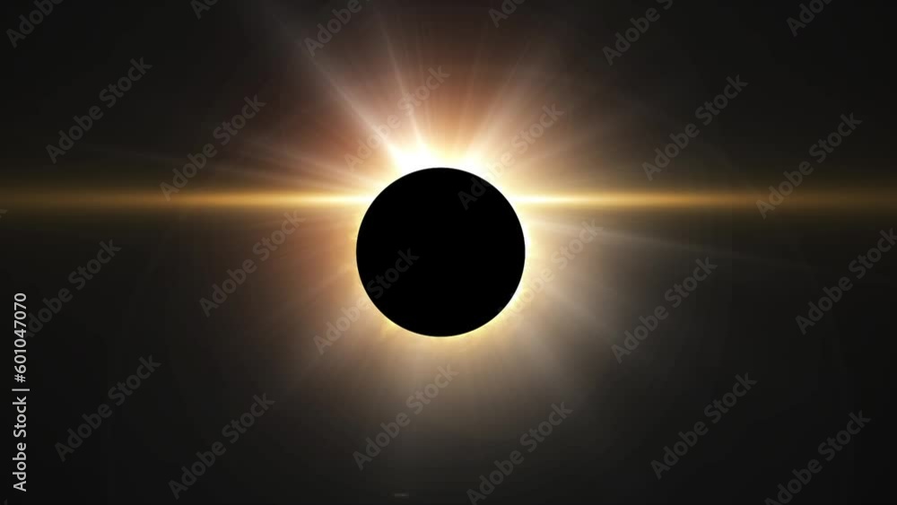 Animation Of Total Solar Eclipse Black And Shining Sun Scientific Solar ...