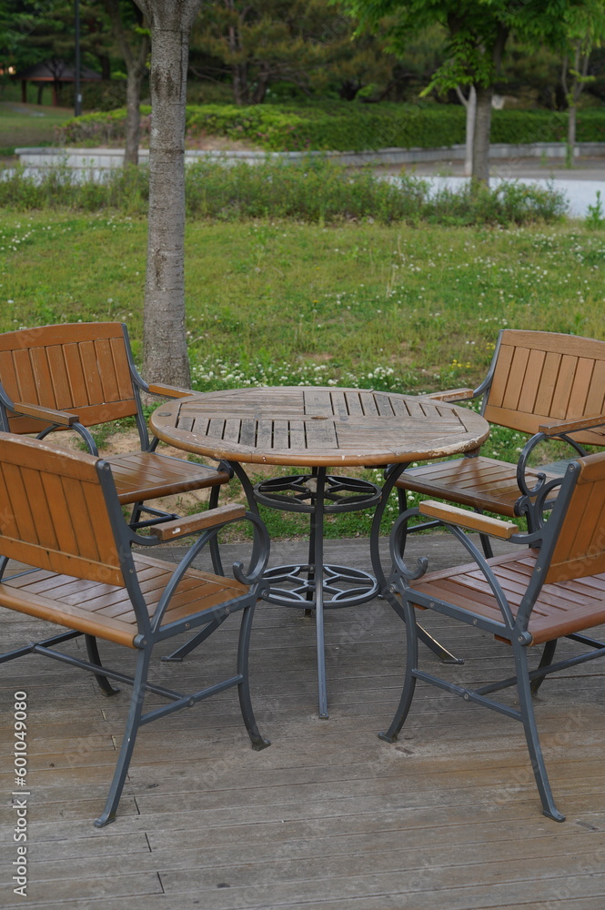 tables and chairs