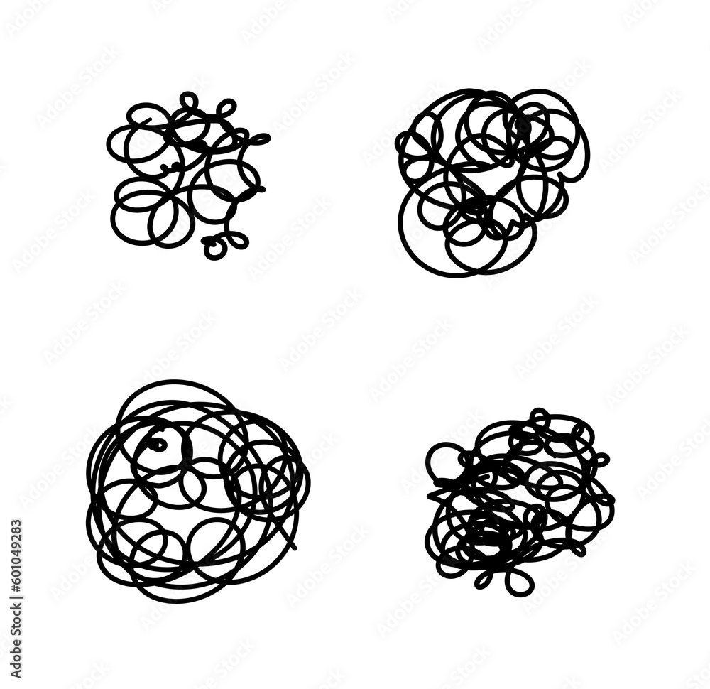 Black scribble with pen on white. Black scribble with pen on white.