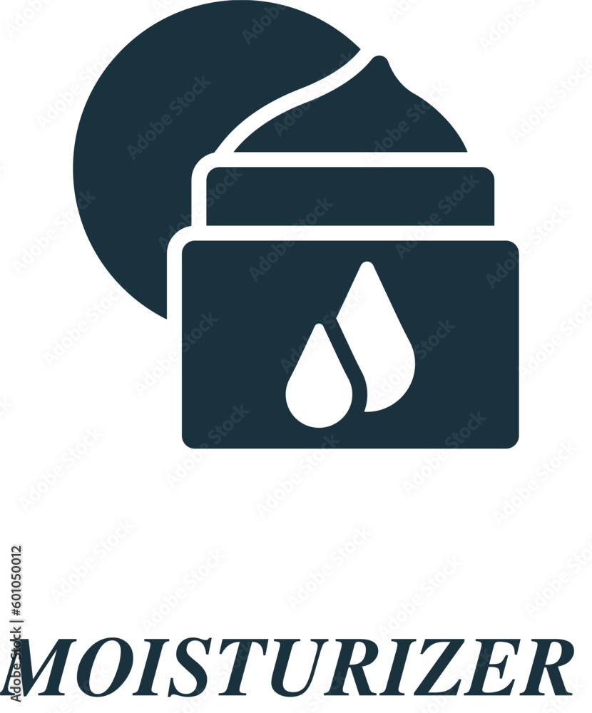Moisturizer icon. Monochrome simple sign from beauty and personal care