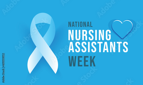 Nursing assistants week june month. background, banner, card, poster, template. Vector illustration.