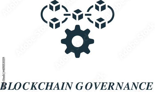 Blockchain governance icon. Monochrome simple sign from blockchain collection. Blockchain governance icon for logo, templates, web design and infographics.