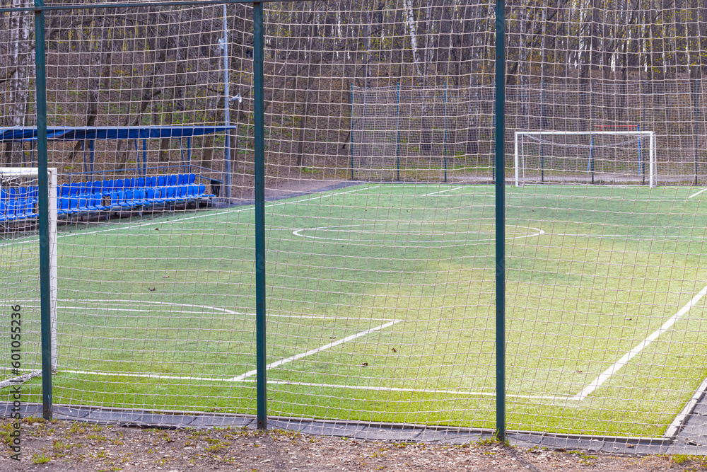 Fototapeta premium safety net on an empty football field