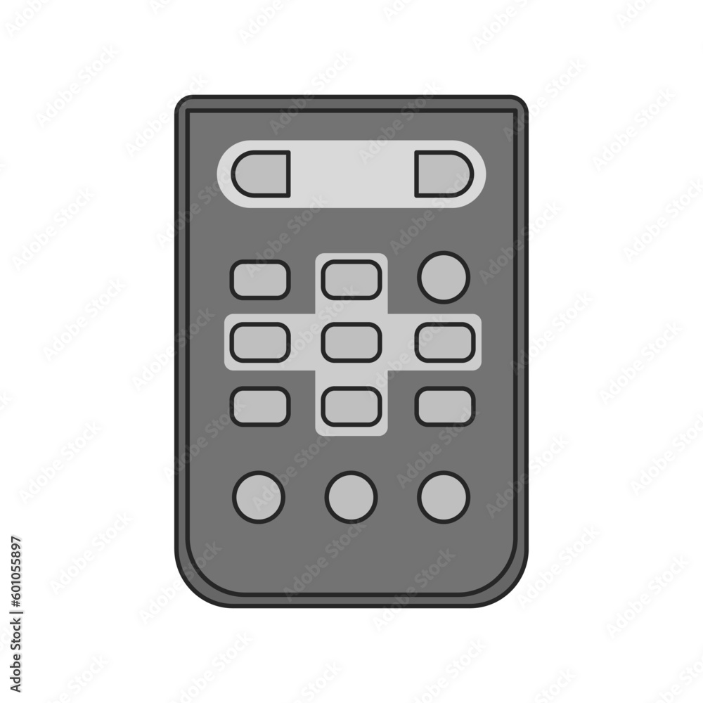 Sterio remote control device isolated on white background - Vector illustration, EPS10. Sterio remote control device isolated on white background - Vector illustration, EPS10.