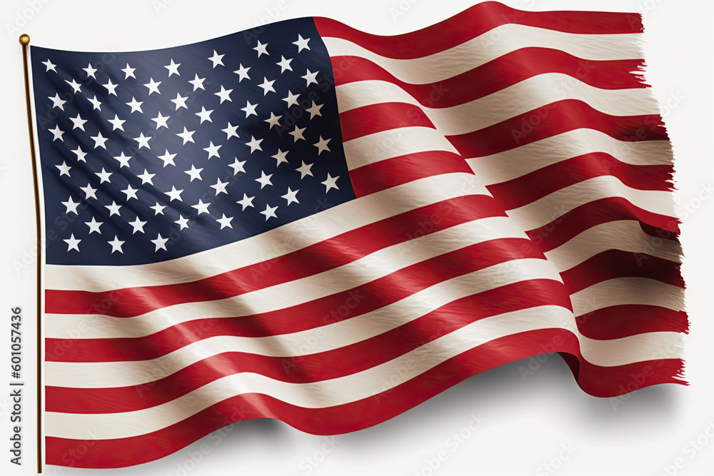 Obraz premium Ai generated illustration of flag of the USA