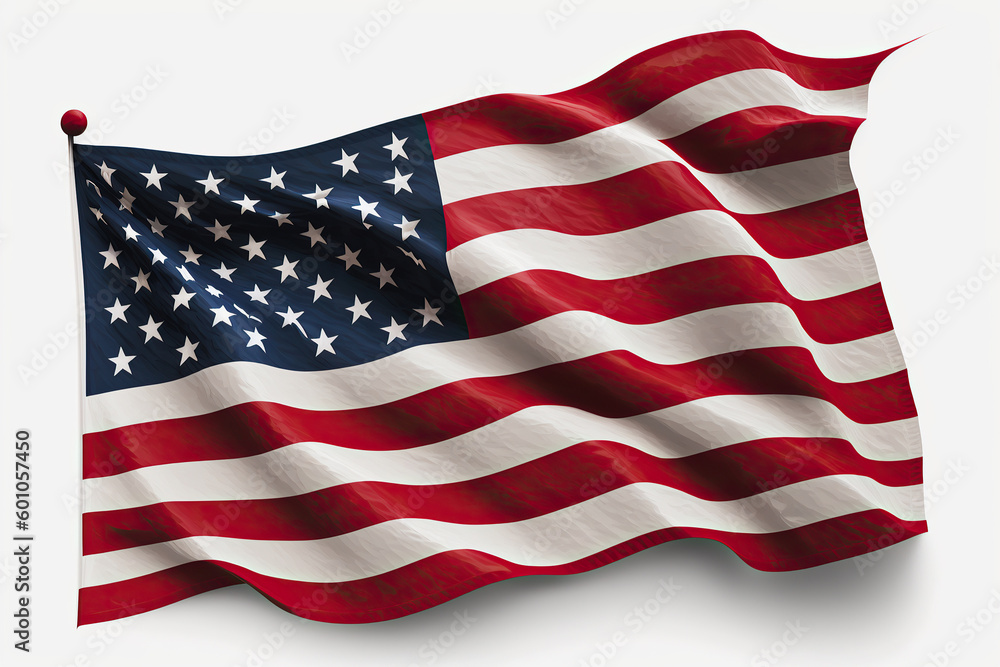 Obraz premium Ai generated illustration of flag of the USA