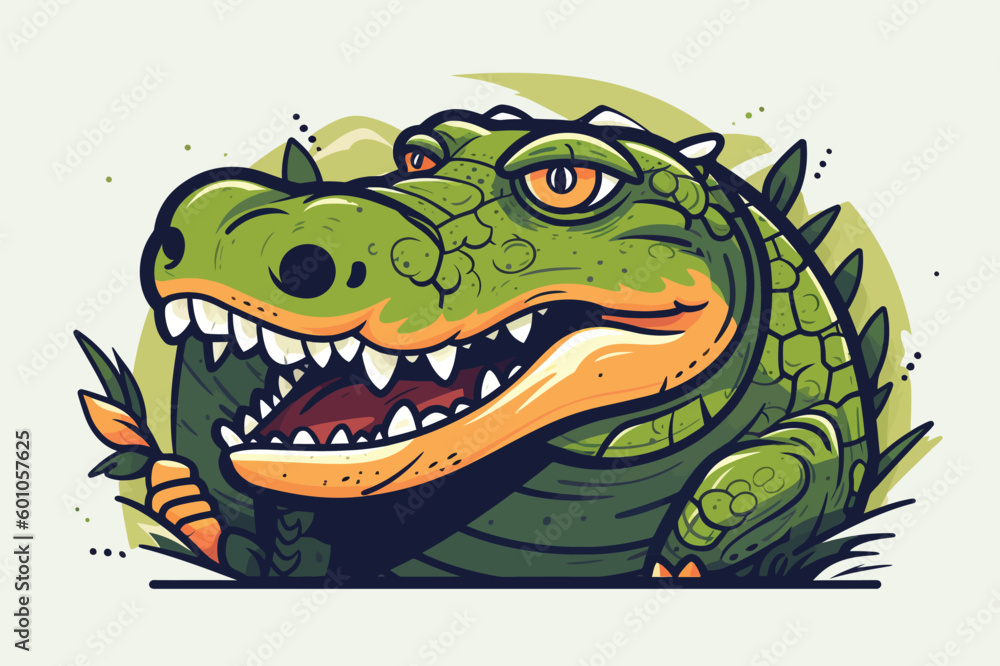 crocodile with open mouth vector illustration mascot logo crocodile with open mouth vector illustration mascot logo