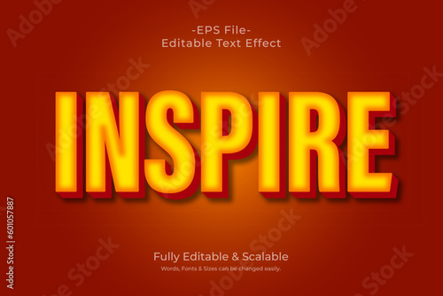 Inspire 3D text effect full editable