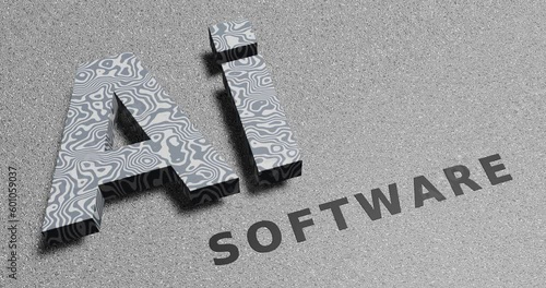Visualisierung der künstlichen Intelligenz. 3D Darstellung. Konzept: die Speicherung, Auswertung und Anwendung riesiger Datenmengen. Zukunftsträchtige Hochtechnologie in der Gegenwart. ohne Ki erstell